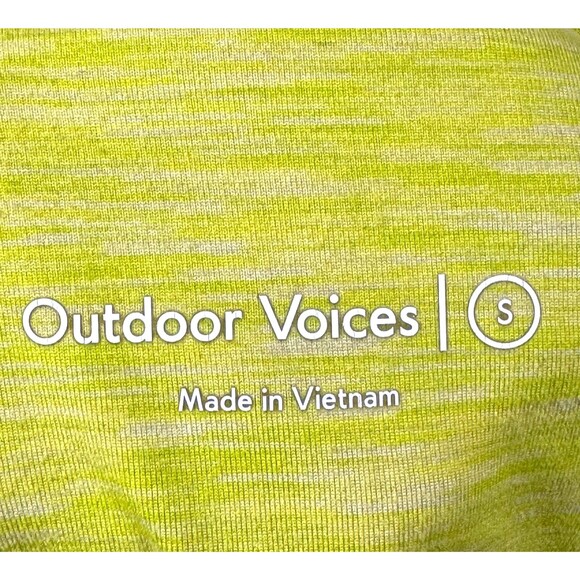 Outdoor Voices Leggings Womens Small Lime Green Heather High Rise Activewear - Picture 5 of 10